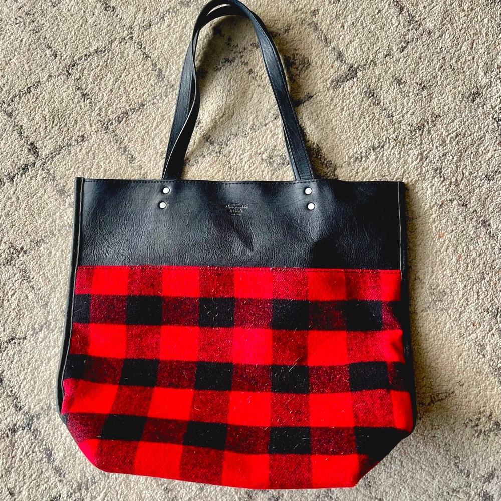Red black Abercrombie & Fitch bag